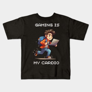 Gaming is my cardio DARK Kids T-Shirt